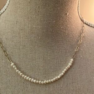 Faux pearl necklace